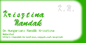 krisztina mandak business card